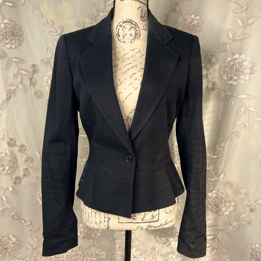 Vintage Victoria's Secret Black Peplum Jacket